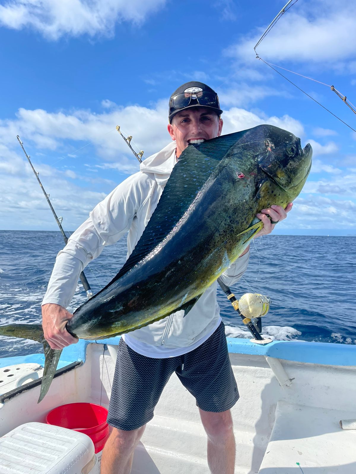 Large mahi-mahi caught on an offshore fishing charter from Quepos